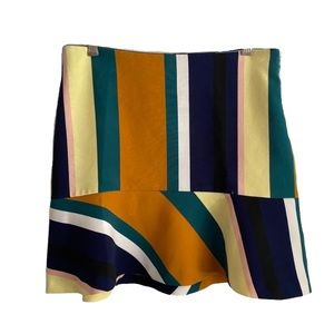 Zara Trafaluc Multicolor Stripe Skirt